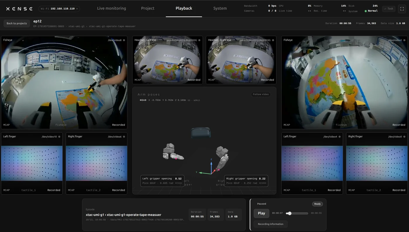 The playback page