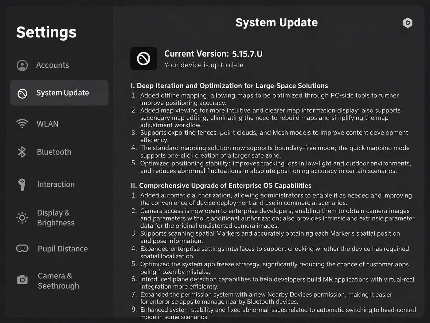 System update to 5.15.5.U