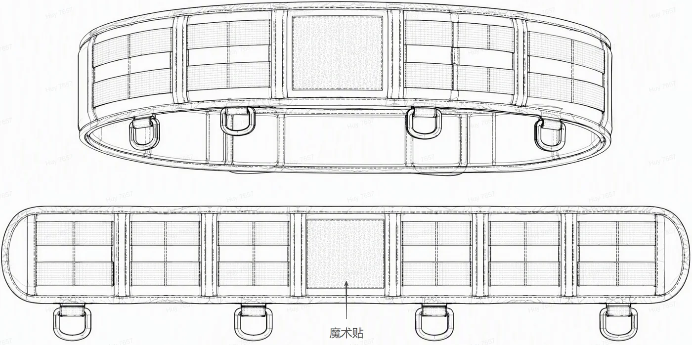 腰带固定结构示意图